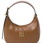 Miumiu Leather Hobo Bag 5BC161 Coffee